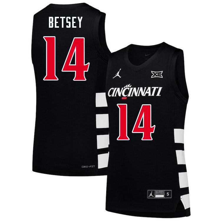 Tyler Betsey Cincinnati Jersey,Cincinnati Bearcats #14 Tyler Betsey Basketball Jersey Youth-Black